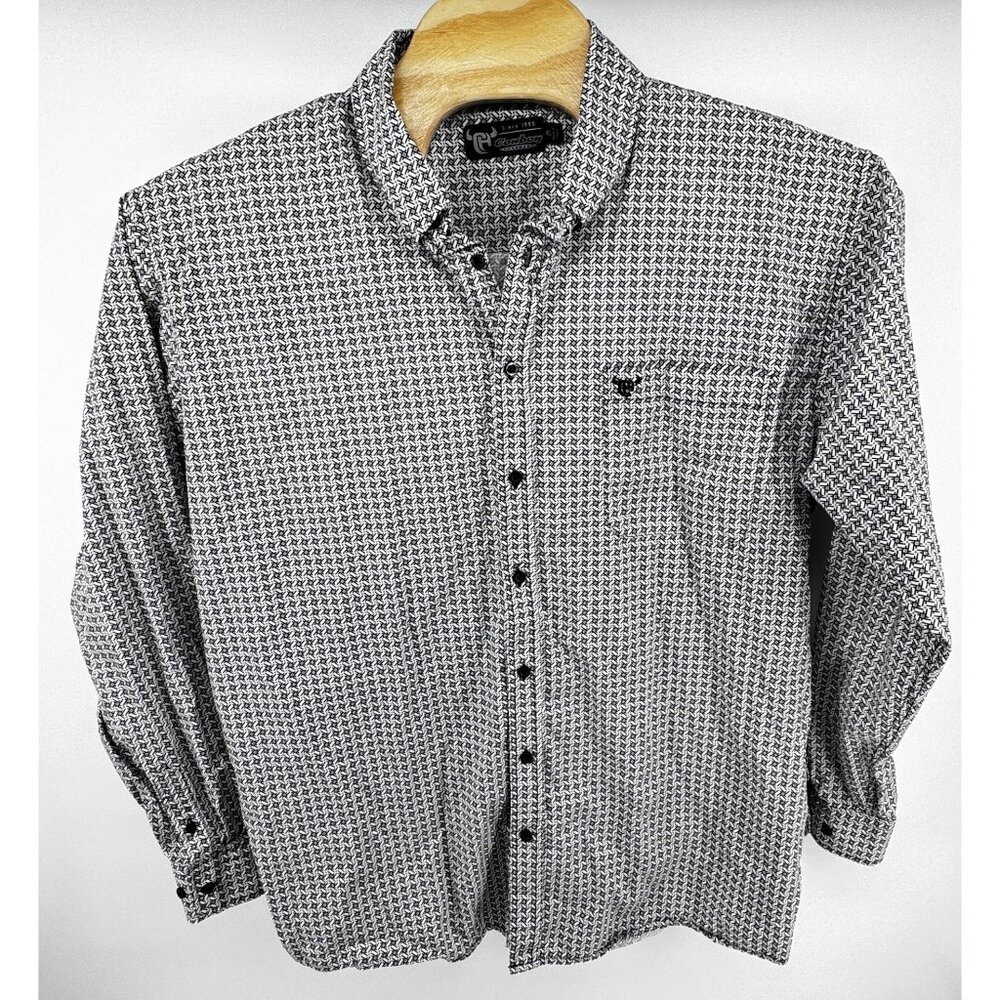 Cowboy Hardware White Twisted Adobe Long Sleeve Western Shirt XL